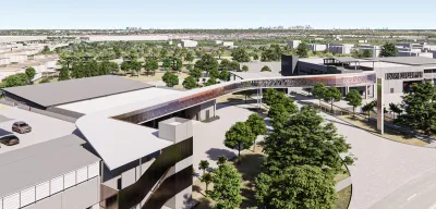Rendering of electric bus terminal in Miami, Florida.