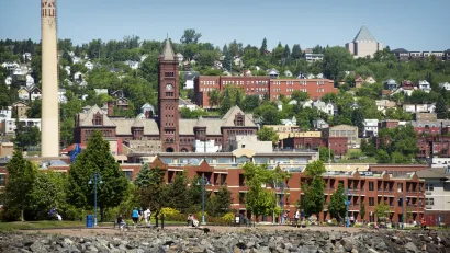 The city of Duluth, Minnesota, pictured from Lake Superior.