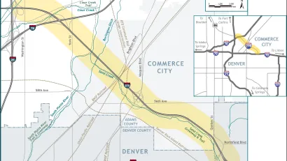 Map showing I-270 Corridor Improvements Study Area