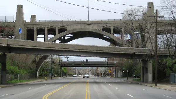 Western Hills Viaduct in the West End, Cincinnati, Ohio