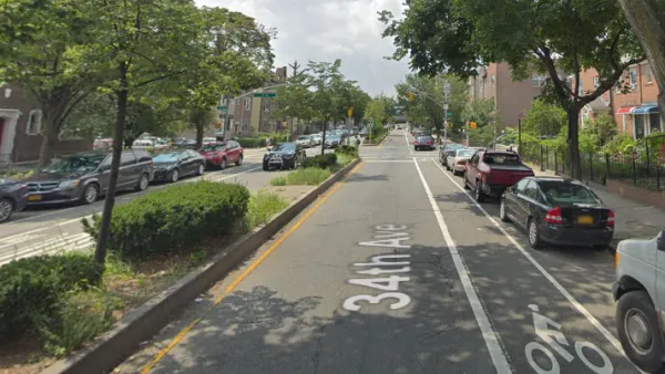 Strete view of 34th Avenue in Queens, New York
