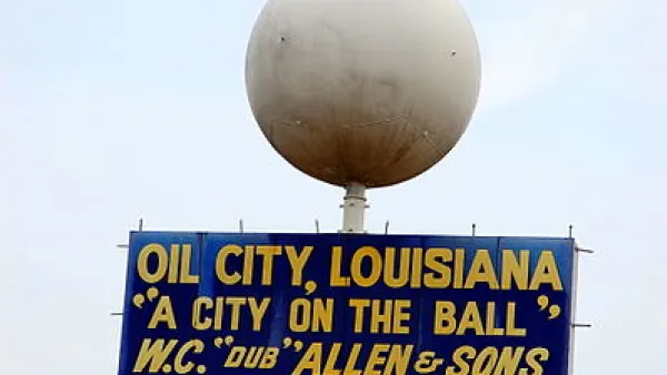 Sign at Oil City, Louisiana