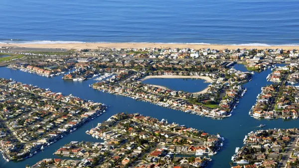 Long Beach, California aerial shot