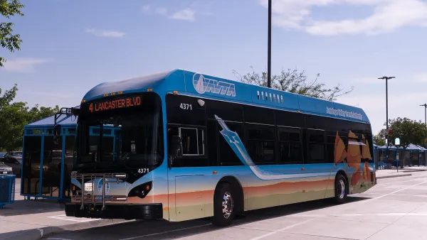 The first all electric zero emission bus built in Lancaster, California