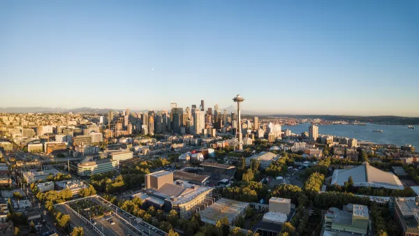 Aerial view of downtown Seattle, Washington.