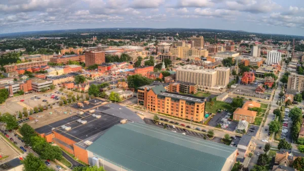 Aerial view of Erie, Pennsylvania.
