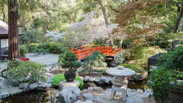 Japanese Garden section at Descanso Gardens in Los Angeles.