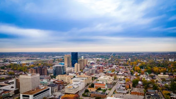 Aerial view of downtown Lexington, Kentucky.