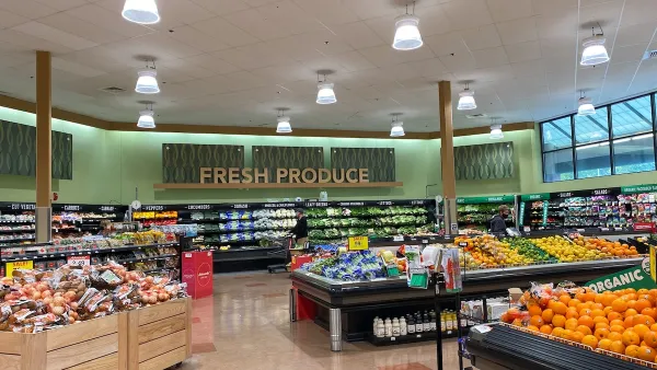 Grocery store produce section.