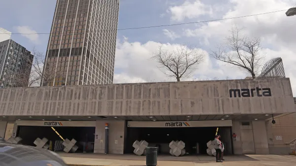 MARTA public transit train station in downtown Atlanta, Georgia.