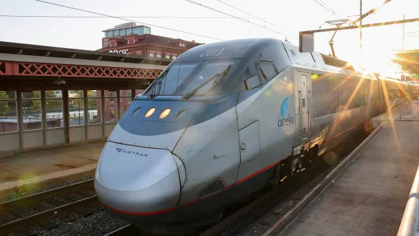 Acela train at Wilmington station in Wilmington, Delaware.