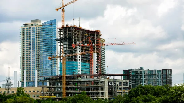 High-rise buildings under construction.
