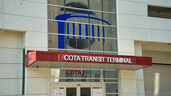Front entrance of COTA Transit Terminal in Columbus, Ohio.