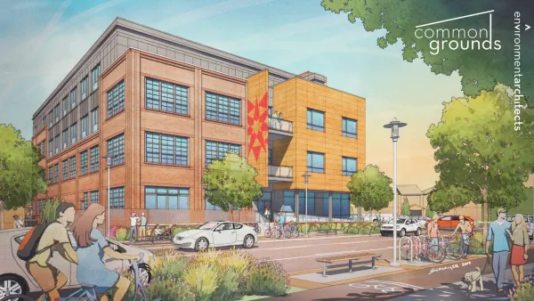 Rendering of Commongrounds Cooperative building