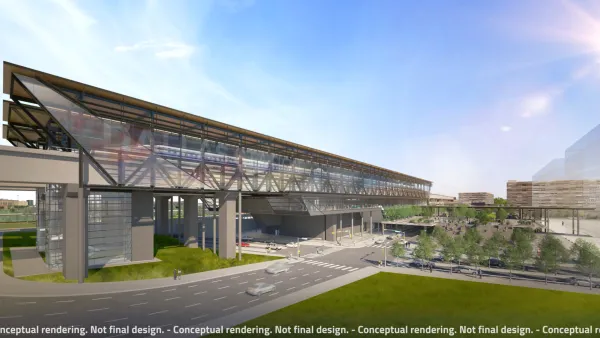 Conceptual rendering of proposed Dallas bullet train station