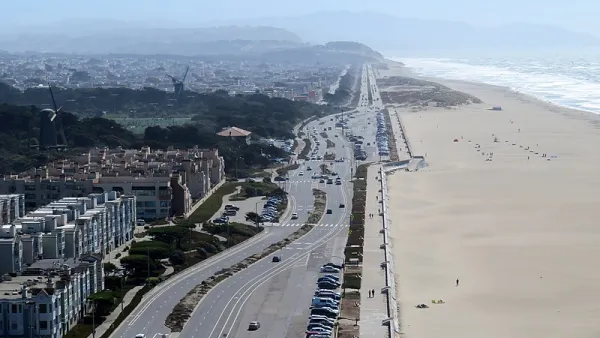 Aerial view of the Great Highway, San Francisco