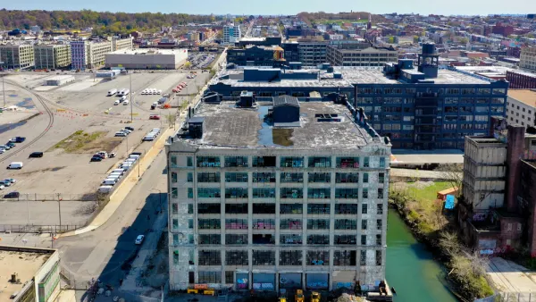 A worn down industrial building in Brooklyn.