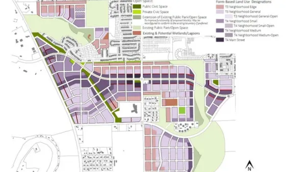 A map showing zoning for the South District in the city of Iowa City.