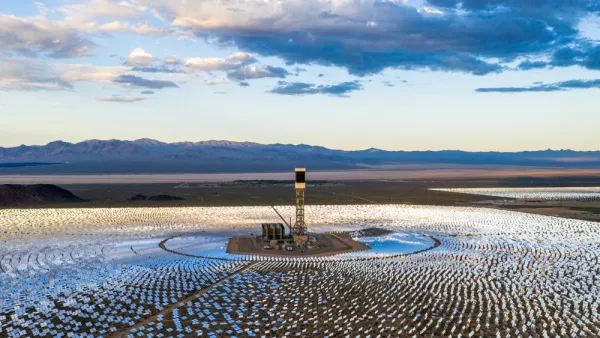 Aerial view of Ivanpah Solar Electric Generating System