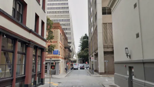 Google maps street view of San Francisco alleyway.