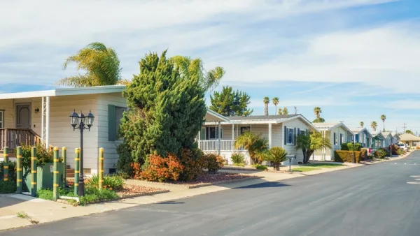 View of mobile home park in Oceano, California