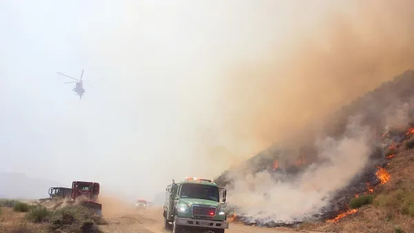 Emergency personnel responding to Post Fire in Los Angeles in June 2024.