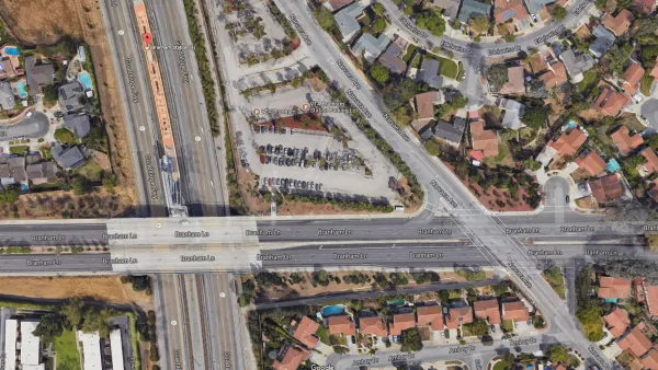 The Branham light rail station area.