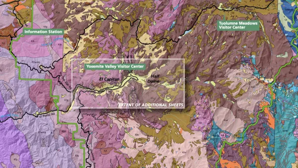 GIS map of Yosemite National Park