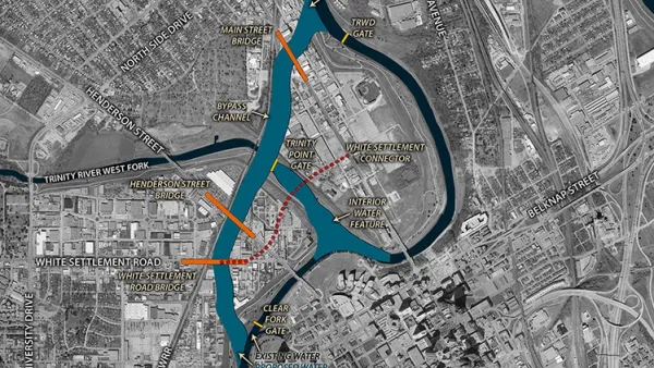 Map of Panther Island flood control project