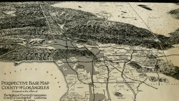 Vintage 1929 map of Los Angeles