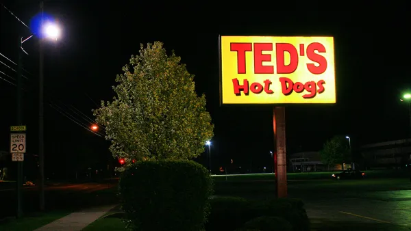 Ted's Hot Dogs signage