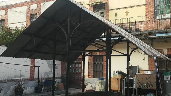 The courtyard of a vecindad in Mexico City's Centro Histórico