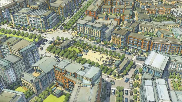 A rendering of the Utah City master planned, mixed-use development.