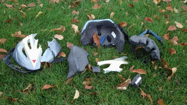 Broken Bike Helmet