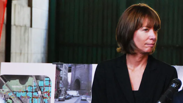 Janette Sadik-Khan at Manhattan Bridge Archway opening