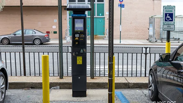 New York City electronic parking meter.