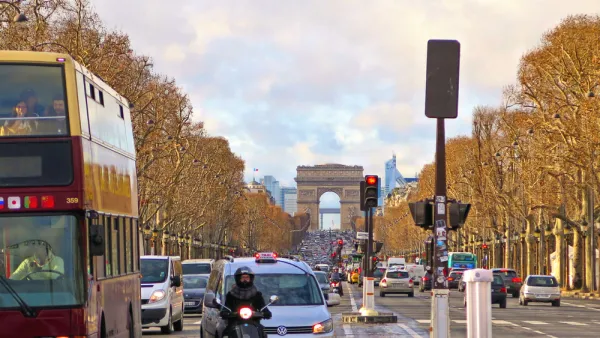 Champs-Elysees and Arc de Triomphe
