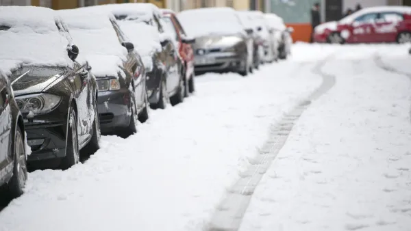 Cars in the snow