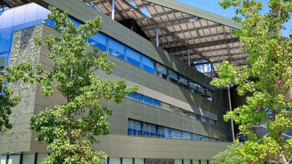 Energy efficient canopy over building at Cornell Tech