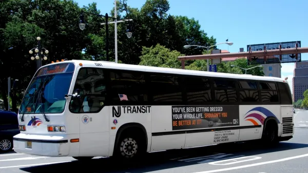 White NJ Transit bus