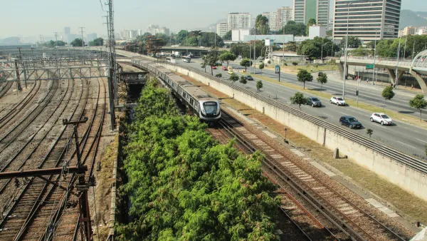 A Supervia train in Rio de Janeiro