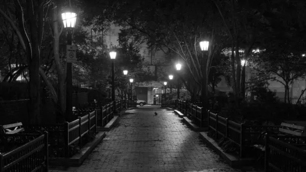park at night