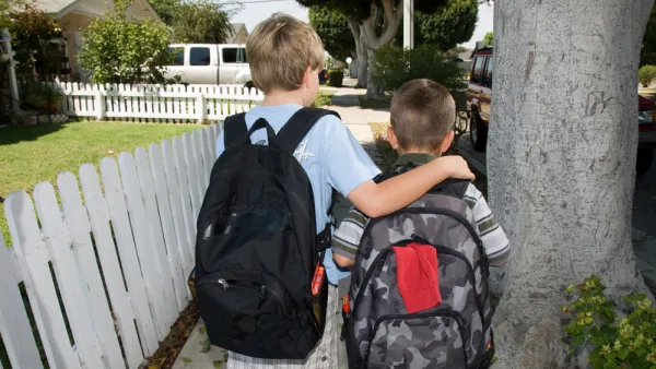 Two Brothers Walk to School