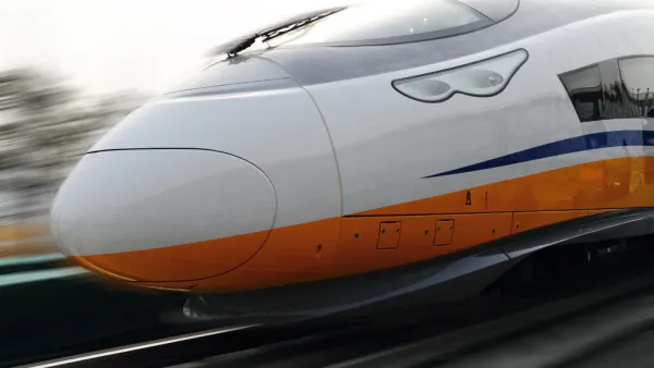 Modern high speed bullet train in China