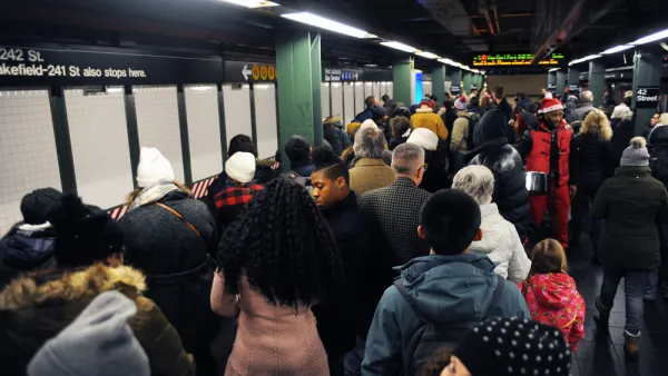 Crowded Subway Platform