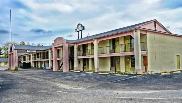 Vacant, shuttered motel