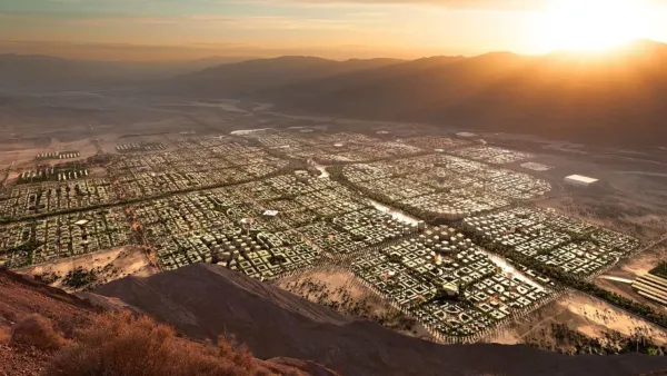 Rendering of aerial view of Telosa city