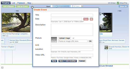 Dipity: Add event